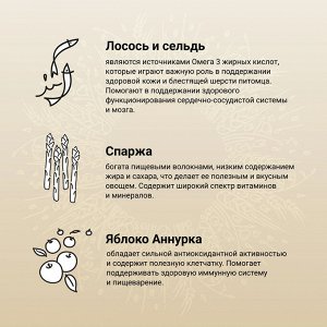 Сухой корм CRAFTIA NATURA для взрослых собак миниатюрных и мелких пород из лосося с сельдью 2 кг