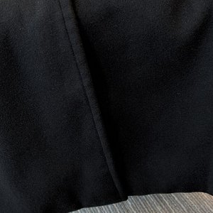 Демисезонное однобортное пальто с накладными карманами и отложенным воротником, черный
