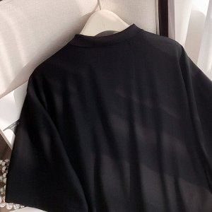 Женское платье-поло с принтом, черный