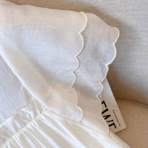 Женский летний костюм-двойка: туника с короткими рукавами + шорты, белый