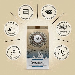 Сухой корм CRAFTIA NATURA для щенков миниатюрных и мелких пород из лосося с сельдью 2 кг