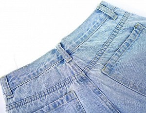 Женские голубые джинсы-бойфренды