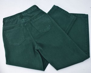 Женские зеленые свободные джинсы