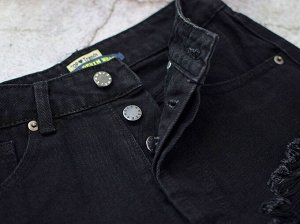 Женские джинсовые черные шорты