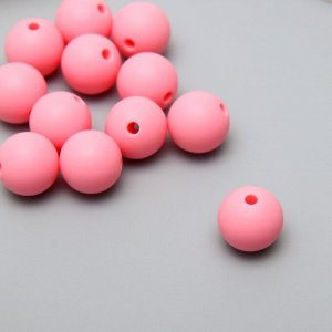 Бусина силикон «Круглая», розовая пастила, d=1.2 см