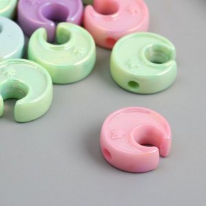 Бусина для творчества пластик «Месяц. Перламутровый глянец», 0.8x2.3x2.3 см, МИКС