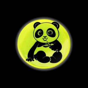 Светоотражающий значок «Панда», d = 5,8 см, цвет МИКС