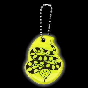 Светоотражающий элемент «Ползущая змея», двусторонний, 4,3 x 6 см, цвет МИКС