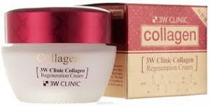 3W Clinic Регенерирующий крем с морским коллагеном Collagen Regeneration Cream, 60мл