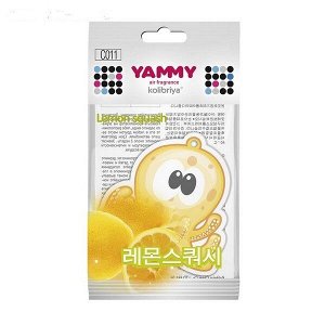 Ароматизатор подвесной Yammy картон с пропиткой Осьминог "Lemon Squash" 56439