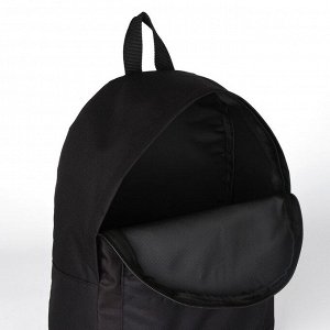Рюкзак текстильный Котик, с карманом, 27*11*37, черный