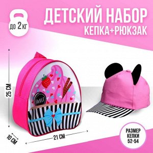 Детский набор «Мышка»: рюкзак, кепка