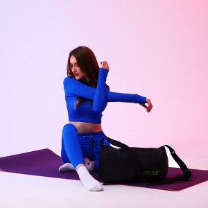 Сумка спортивная Play, 40x21x19 см, отдел на молнии, чёрная