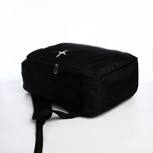 Рюкзак молодёжный из текстиля на молнии, 4 кармана, цвет чёрный/жёлтый