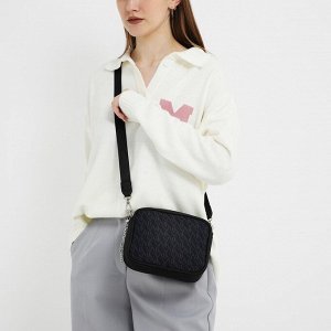 Сумка женская текстильная NK, 19x14x6 см, чёрная