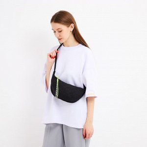 Сумка женская через плечо, чёрная, 30x14x10 см