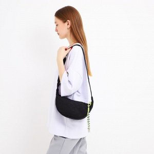 Сумка женская через плечо, чёрная, 30x14x10 см