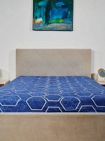 Простыня Бязь на резинке 160*200*25 ГЕОМЕТРИЯ СВЕЧЕНИЯ