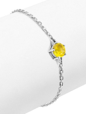 Нежный браслет «Баккара» с гранёным лимонным янтарём