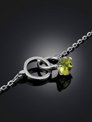 Оригинальный изящный браслет «Баккара» с лимонным янтарём с алмазной огранкой