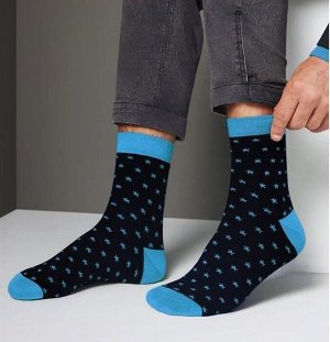 Высокие носки унисекс с оригинальным ярким рисунком "звездочки"