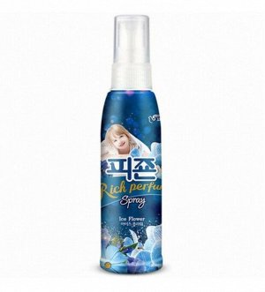 Кондиционер-освежитель для одежды Pigeon Rich Perfume Ice Flower с ароматом цветов и цитруса 80 мл, бутылка