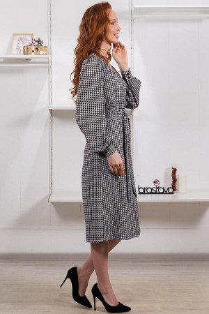 Платье. Цвет: чёрный белый с рисунком