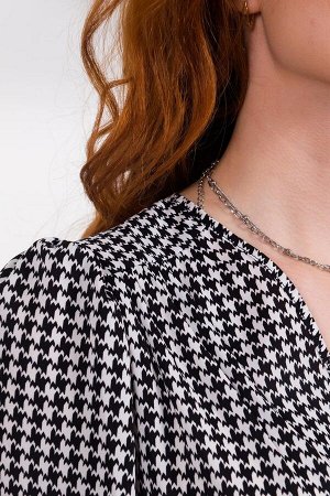 Платье. Цвет: чёрный белый с рисунком