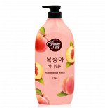 Гель для душа с ароматом сочного персика Shower Mate Peach 1200г 1/8