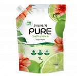 Средство для мытья посуды Pigeon Pure Virgin Mojito с ароматом лайма и мяты 1000 мл, мягкая упаковка