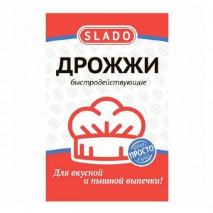 Дрожжи СЛАДО быстродействующие сухие 11г (блок 1*45) (6бл-кор) (#12) Россия: (шк 5008)