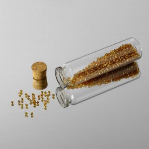 Набор баночек для хранения бисера, d=2.2 x 8 см, 5 шт., в контейнере, 16.3x9x2.4 см