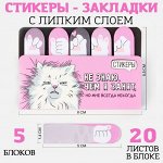 Набор стикеров-закладок &quot;Не знаю чем я занят, но мне всегда некогда&quot;, 5 шт, 20 л