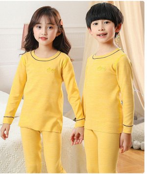 Детский комплект: лонгслив + брюки, цвет жёлтый