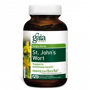 Gaia Herbs, Зверобой, 60 растительных жидкостных фитокапсул