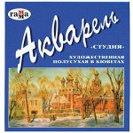 Акварель &quot;Студия&quot; художественная 12 цветов, кюветы