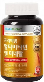 Nutri D-Day Комплекс мультивитамины и минералы Premium Multivitamin &amp; Mineral, 1200мг*90табл