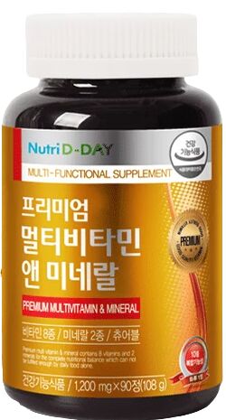 Nutri D-Day Комплекс мультивитамины и минералы Premium Multivitamin & Mineral, 1200мг*90табл