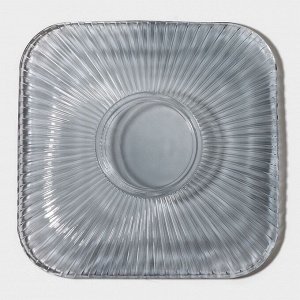 Набор стеклянной посуды «Мави», 6 предметов: 2 миски 350 мл, 2 стакана 250 мл, салатник 800 мл, тарелка d=20,8 см, цвет серый