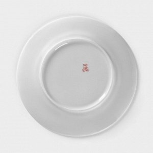 Тарелка фарфоровая «Зоомикс», d=16 см, белая