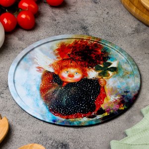 Набор тарелок декоративных "Солнечный ангел", 3 шт, 20 х 0,4 х 0,32 см, металл