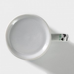 Кружка керамическая с крышкой и ситом «Панды», 300 мл, цвет белый