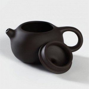 Набор для чайной церемонии керамический «Глина», 11 предметов: 8 пиал, чайник, молочник, ступка, цвет коричневый