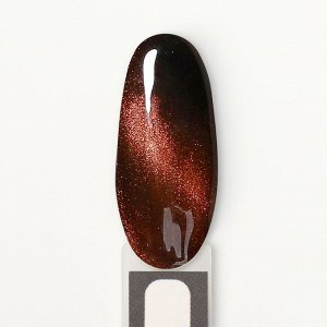 Гель лак для ногтей, кошачий глаз, трехфазный, 8 мл, LED/UV, красный (06)