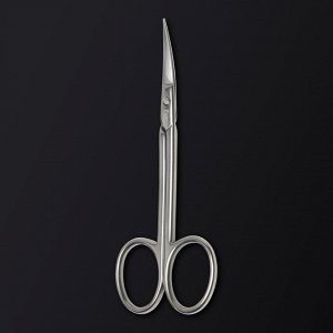 Ножницы маникюрные «Premium», загнутые, узкие, 10,5 см, на блистере, цвет серебристый