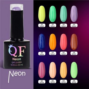 Гель лак для ногтей, неоновый, 3-х фазный, 8 мл, LED/UV, цвет фиолетовый (36)