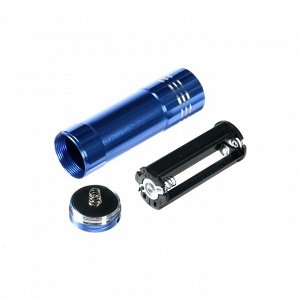 Лампа для маникюра LUF-04, UV/LED, 9 диодов, 9 Вт, от батареек (не в комплекте), голубая