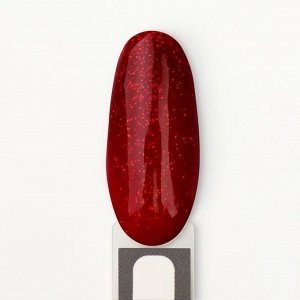 Гель лак для ногтей «RED BOOM», с блёстками, 3-х фазный, 8 мл, LED/UV, цвет (79)