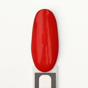 Гель лак для ногтей, с блёстками, трехфазный, 8 мл, LED/UV, красный (77)