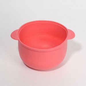 Чаша для воскоплава, d11 × 7 × 14 см, цвет розовый